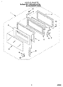 DOOR Diagram and Parts List for MH7110XBQ0  Whirlpool Microwave