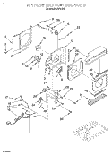 AIR FLOW AND CONTROL Diagram and Parts List for CA5WM45  Crosley Air Conditioner