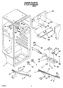 LINER PARTS Diagram and Parts List for ET8AHKXPQ00  Whirlpool Refrigerator