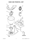 BASE AND PEDESTAL UNIT Diagram and Parts List for KSM85PBMY0  KitchenAid Mixer