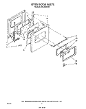 OVEN DOOR Diagram and Parts List for RB1200XVN0  Whirlpool Wall Oven