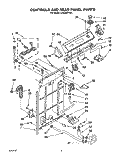 CONTROLS AND REAR PANEL Diagram and Parts List for LA9320XYW0  Whirlpool Washer