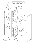 FREEZER DOOR Diagram and Parts List for KSUP25QDAL00  KitchenAid Refrigerator