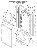 REFRIGERATOR DOOR PARTS Diagram and Parts List for KBLS36FMX00  KitchenAid Refrigerator