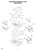 REFRIGERATOR SHELF PARTS Diagram and Parts List for KSSO48FMX00  KitchenAid Refrigerator