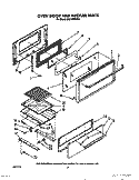 OVEN DOOR AND BROILER Diagram and Parts List for SF314PSWW1  Whirlpool Range