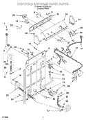 CONTROLS AND REAR PANEL Diagram and Parts List for LSR6232JQ0  Whirlpool Washer