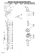 MOTOR AND ICE CONTAINER PARTS Diagram and Parts List for KSRG25FTBL01  KitchenAid Refrigerator