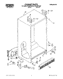 CABINET Diagram and Parts List for RS22AWXAL00  Roper Refrigerator