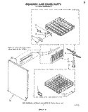 DISHRACK AND PANEL Diagram and Parts List for DU7503XL0  Whirlpool Dishwasher