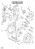 BULKHEAD Diagram and Parts List for LGC8858DZ0  Whirlpool Dryer