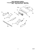 TOP VENTING Diagram and Parts List for RBS245PDT12  Whirlpool Wall Oven