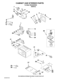 CABINET AND STIRRER PARTS Diagram and Parts List for KEHU309SSS05  KitchenAid Microwave Oven Combo