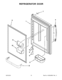 REFRIGERATOR DOOR Diagram and Parts List for EB9FVHLWS03  Whirlpool Refrigerator