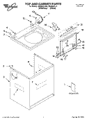 Part Location Diagram of WP3957547 Whirlpool Lid - White