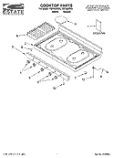 COOKTOP PARTS Diagram and Parts List for TGP305RV0  Estate Range