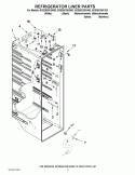 REFRIGERATOR LINER PARTS Diagram and Parts List for GSS26C5XXA03  Whirlpool Refrigerator