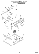 CONTROL PANEL Diagram and Parts List for RS386PXBB0  Whirlpool Range