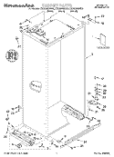 CABINET, LITERATURE Diagram and Parts List for KSSS36MHT00  KitchenAid Refrigerator