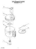 ATTACHMENT PARTS Diagram and Parts List for KFP715ER0  KitchenAid Food Processor