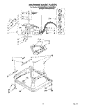 MACHINE BASE Diagram and Parts List for 4LSC8255BQ3  Whirlpool Washer