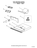 TOP VENTING PARTS Diagram and Parts List for IBMS1450YB0  Whirlpool Microwave