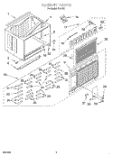 CABINET Diagram and Parts List for R141G0  Whirlpool Air Conditioner