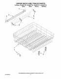 UPPER RACK AND TRACK PARTS Diagram and Parts List for GU2300XTVB1  Whirlpool Dishwasher