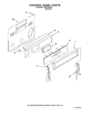 CONTROL PANEL PARTS Diagram and Parts List for WFI910H0AS0  Whirlpool Range