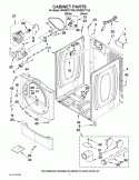 CABINET PARTS Diagram and Parts List for WGD9371YW0  Whirlpool Dryer
