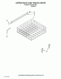 UPPER RACK AND TRACK PARTS Diagram and Parts List for 7DU1100XTSS4  Whirlpool Dishwasher