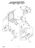 DISPENSER FRONT Diagram and Parts List for GD5SHAXLB00  Whirlpool Refrigerator