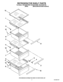 REFRIGERATOR SHELF PARTS Diagram and Parts List for KSC23C9EYW00  KitchenAid Refrigerator