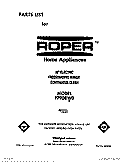COVER Diagram and Parts List for F7908L0  Roper Range