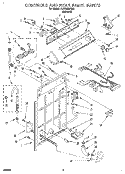 CONTROLS AND REAR PANEL Diagram and Parts List for 7LSC9355BN0  Whirlpool Washer