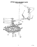 UPPER WASH AND RINSE Diagram and Parts List for KUDJ230YWH1  KitchenAid Dishwasher