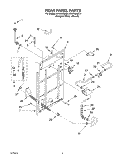 REAR PANEL Diagram and Parts List for KAWS850JQ4  KitchenAid Washer