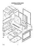 EXTERNAL OVEN Diagram and Parts List for SM958PEPW0  Whirlpool Range