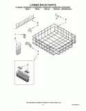 LOWER RACK PARTS Diagram and Parts List for KUDS30IVSS0  KitchenAid Dishwasher