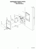 DISPENSER FRONT PARTS Diagram and Parts List for 7GI5FSAXVY00  Whirlpool Refrigerator