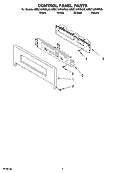 CONTROL PANEL PARTS Diagram and Parts List for KEBC107KBL05  KitchenAid Wall Oven
