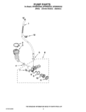 PUMP PARTS Diagram and Parts List for WFW96HEAU0  Whirlpool Washer
