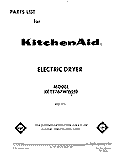 SECTION Diagram and Parts List for KEYE767WWH0  KitchenAid Dryer