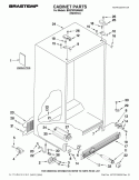 CABINET PARTS Diagram and Parts List for BRS70FRANA01  Whirlpool Refrigerator