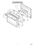 OVEN DOOR, LIT/OPTIONAL Diagram and Parts List for KEBS177SBL0  KitchenAid Wall Oven