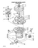 PUMP AND MOTOR Diagram and Parts List for KPDI620T1  KitchenAid Dishwasher