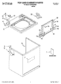 TOP AND CABINET PARTS Diagram and Parts List for CAWS966RQ0  Crosley Washer