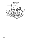 SECTION Diagram and Parts List for CEX650VW1  Roper Range