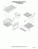 FREEZER SHELF PARTS Diagram and Parts List for KSSS48FTX04  KitchenAid Refrigerator