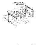 OVEN DOOR Diagram and Parts List for RB760PXYQ3  Whirlpool Wall Oven
